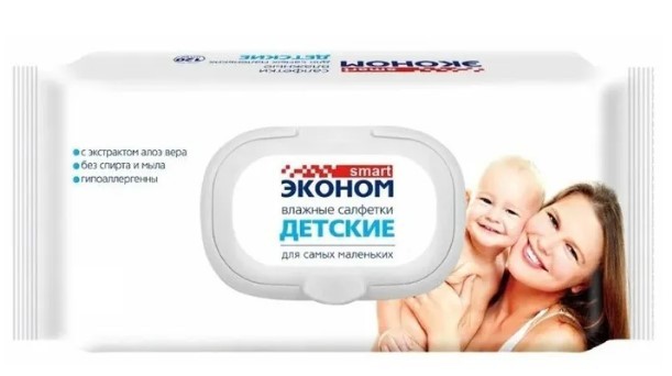 Эконом smart №150 влажные салфетки детские
