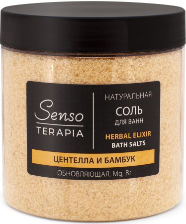 Senso Terapia натуральная магниево сульфатная соль для ванн обновляющая herbal elixir 600 г