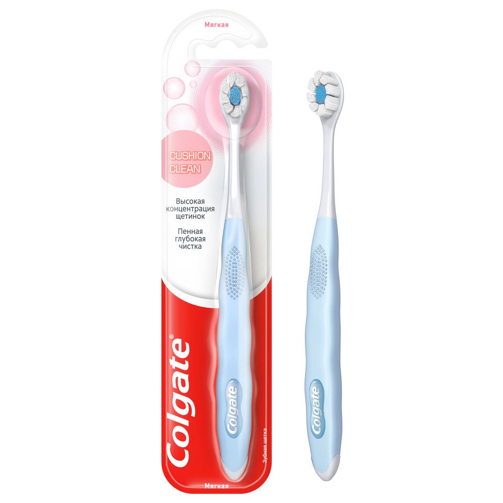 Colgate зубная щетка cushion clean мягкая