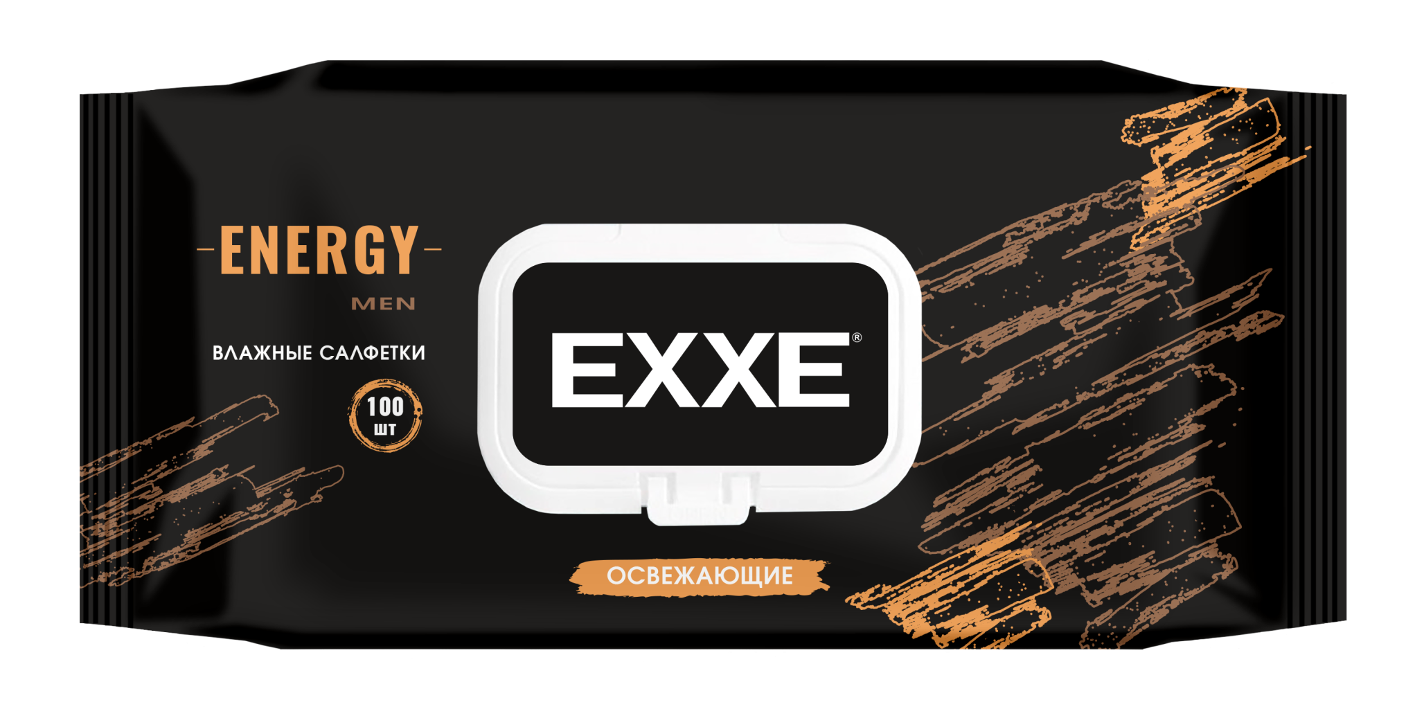 Exxe men влажные салфетки микс energy&fresh 100 штук