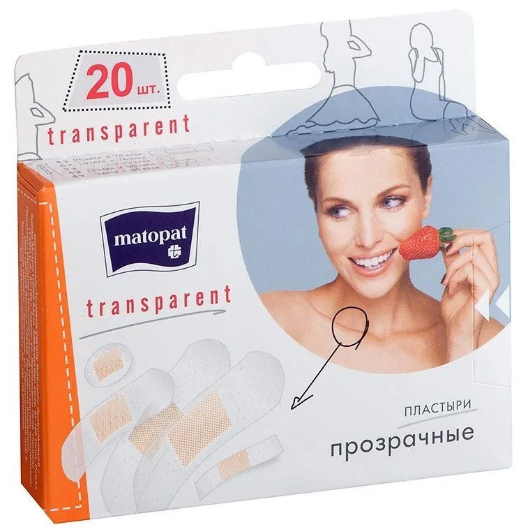 Bella Matopat пластырь transparent по 20 шт невидимые new