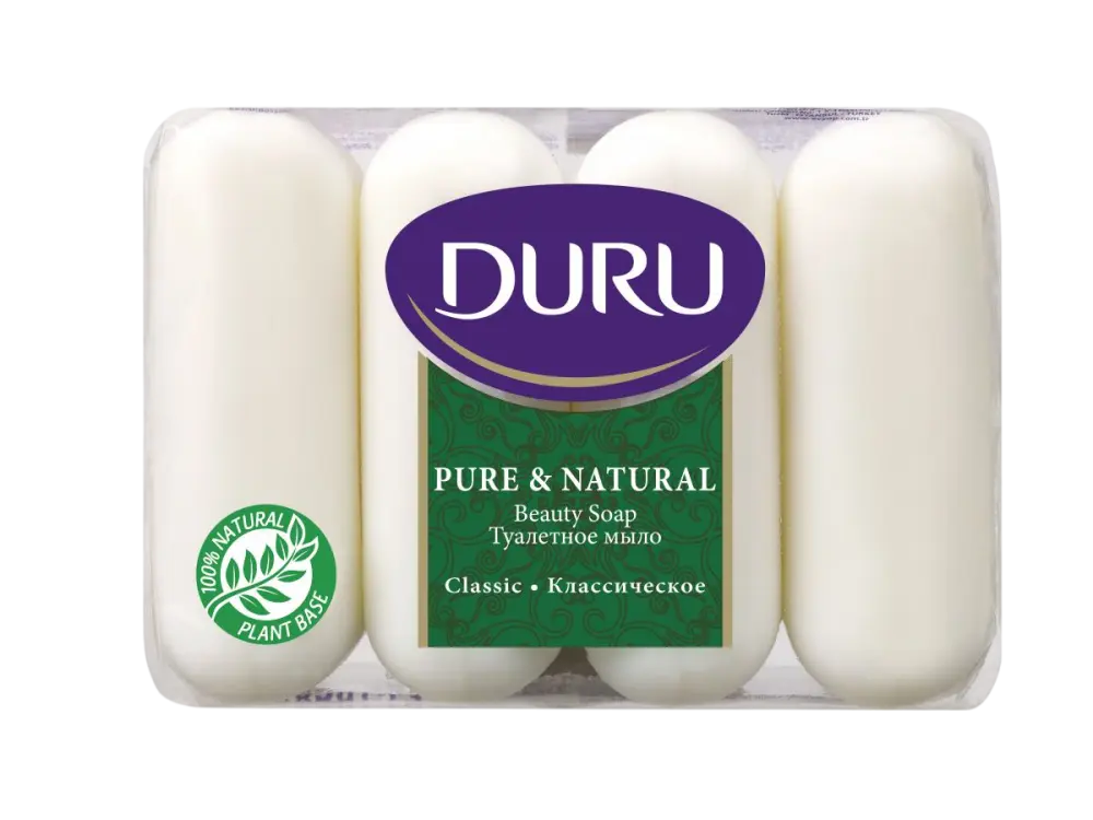 Duru pure natural туалетное мыло классик 4*85 г
