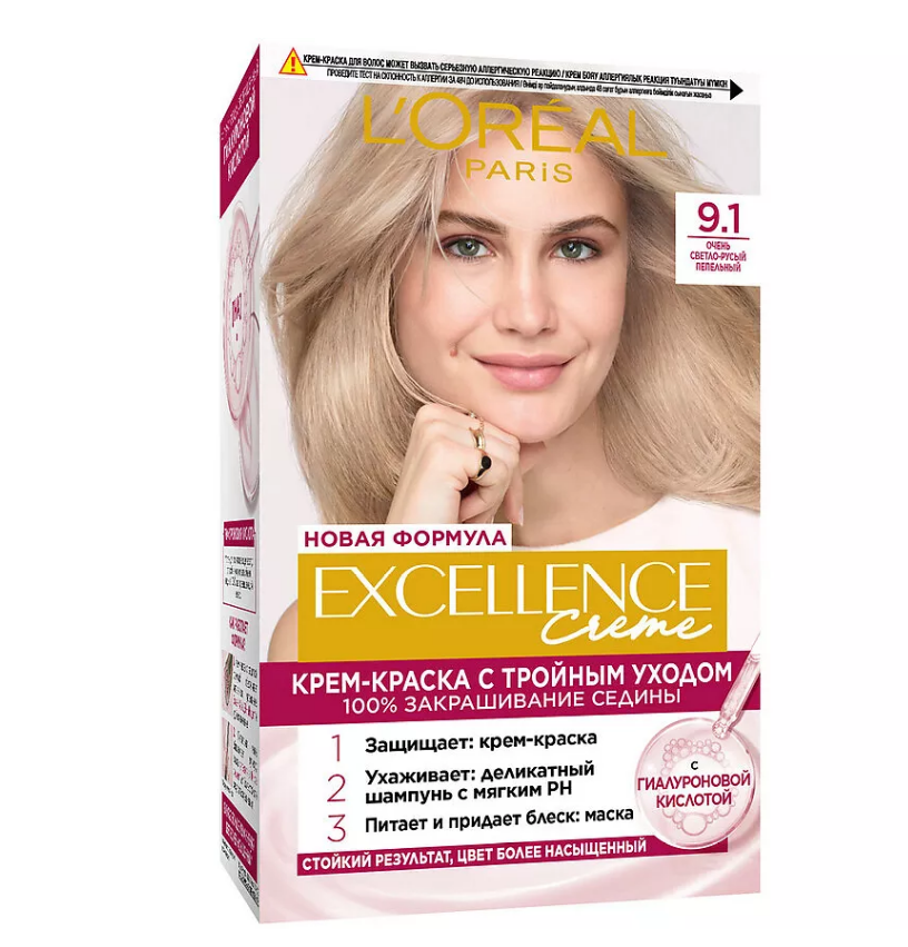 L'oreal Excellence 9.1 очень светло русый пепельный