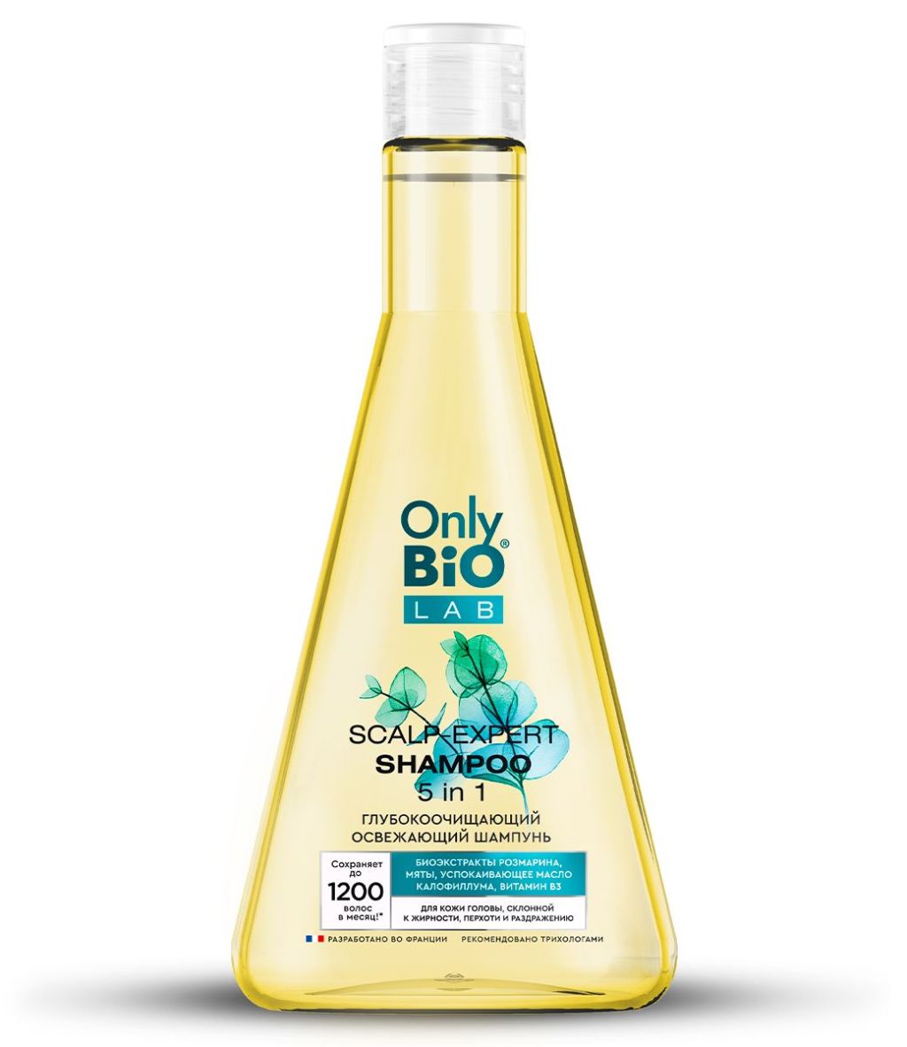 Only Bio Lab глубокоочищающий освежающий шампунь expert 5 в 1 350 мл