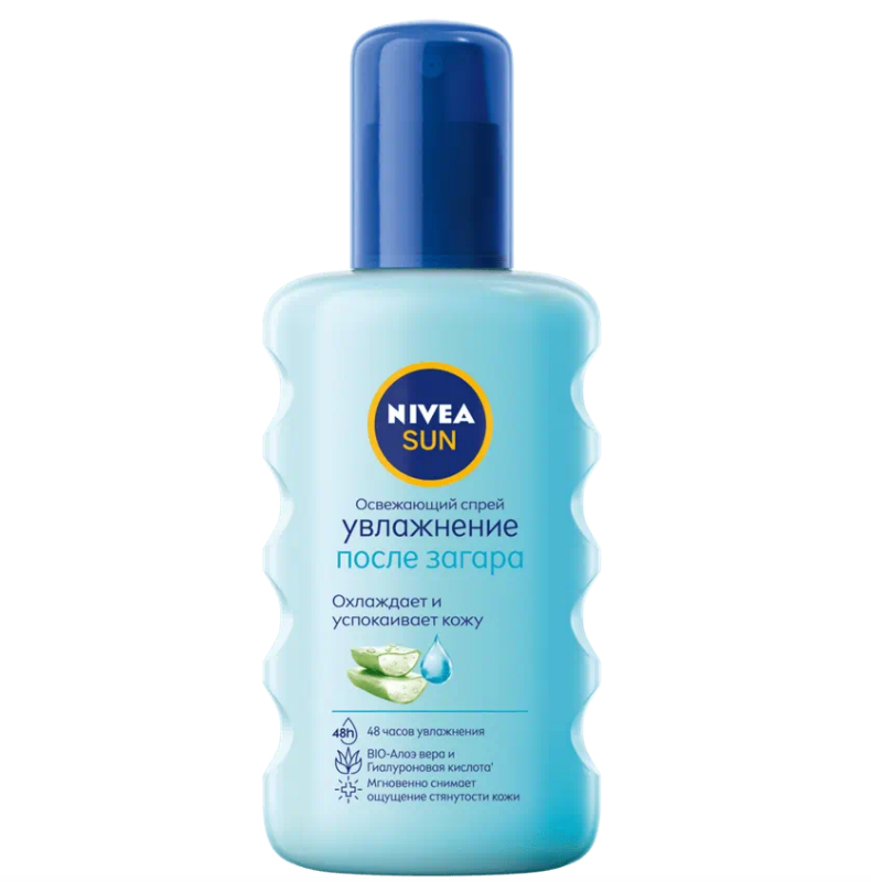 Nivea освежающий спрей увлажнение после загара с гиалуроном 200 мл