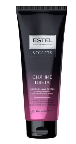 Estel secrets сияние цвета шампунь хайлайтер для окрашенных и мелированных волос 250 мл
