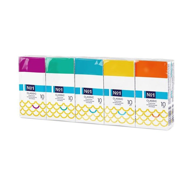 Bella Cotton платочки носовые bella №1 classic двухслойные mega pack 1уп по 10 платочков