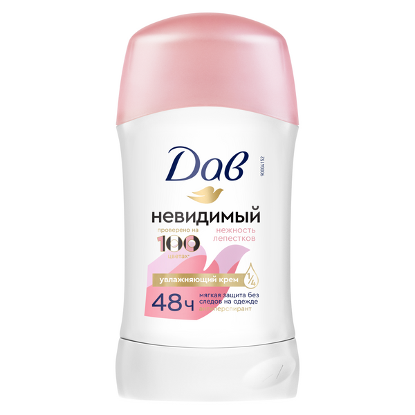 Дав дезодорант стик невидимый нежность лепестков 40 мл