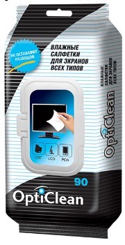 Opti Clean №90 влажные салфетки для экранов всех типов
