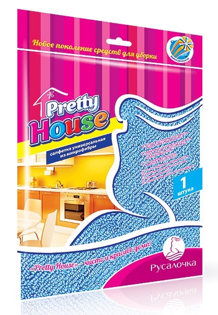 Русалочка салфетки универсальные из микрофибры 1 шт pretty house