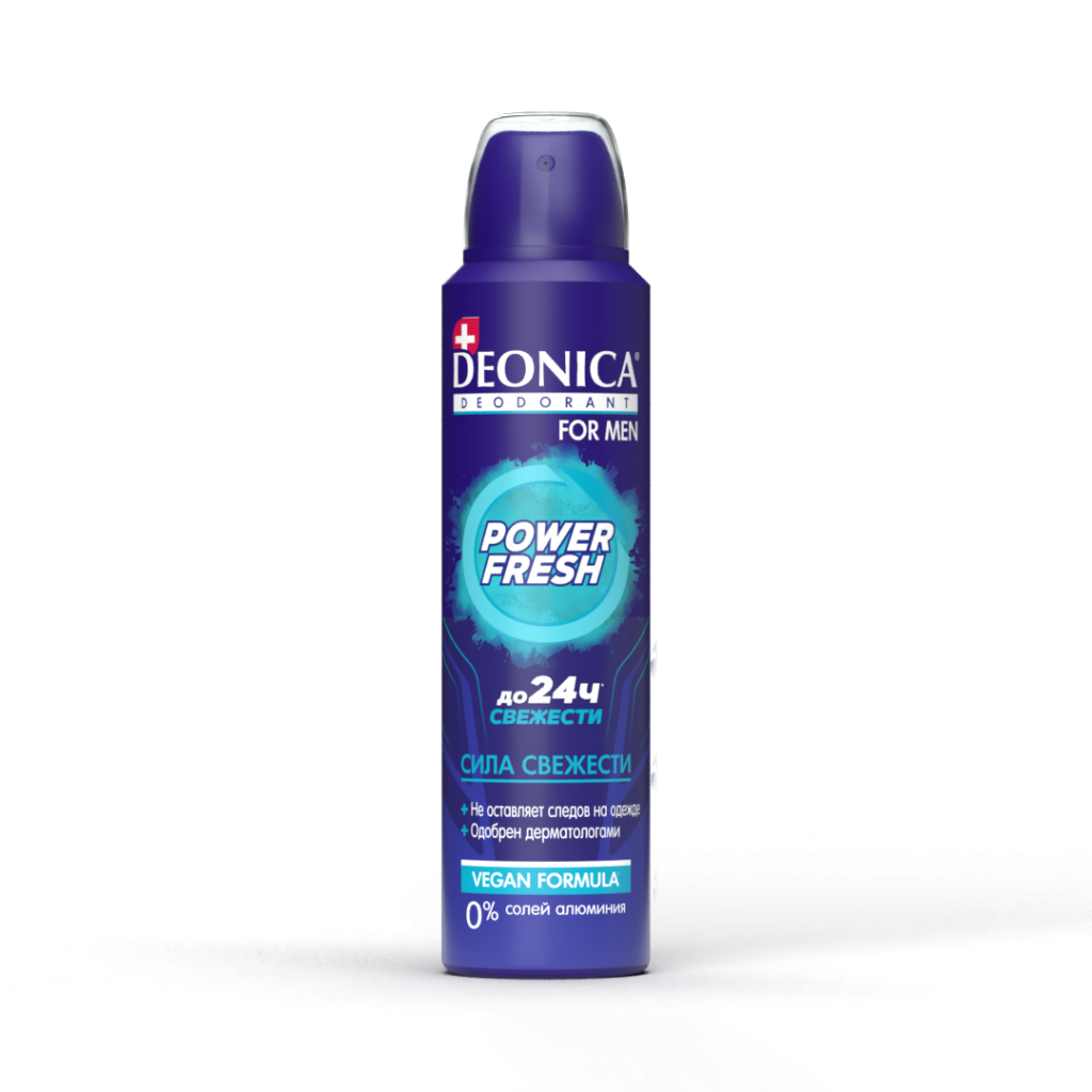 Deonica for men дезодорант power fresh vegan formula 150 мл спрей