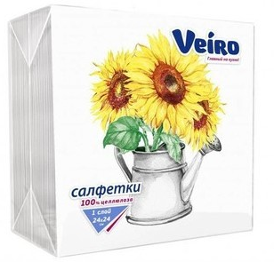 Veiro салфетки 1 слойные с рисунком натюрморт 24*24 50 листов