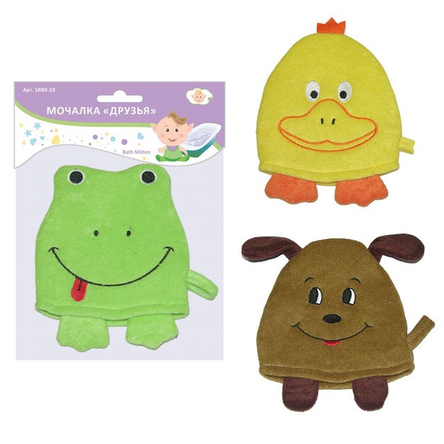Мультидом мочалка забава друзья 1шт