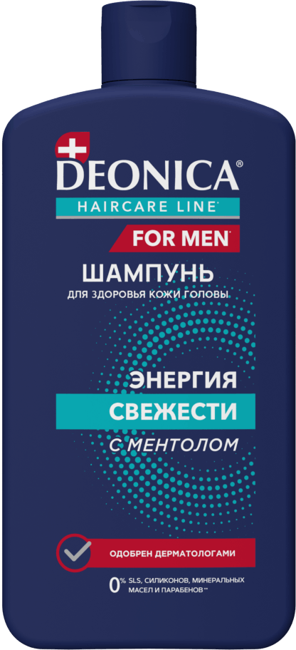 Deonica for men шампунь для волос энергия свежести 750 мл