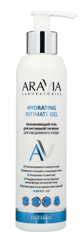 ARAVIA Laboratories Увлажняющий гель для интимной гигиены для ежедневного ухода hydrating Intimate gel 200 мл