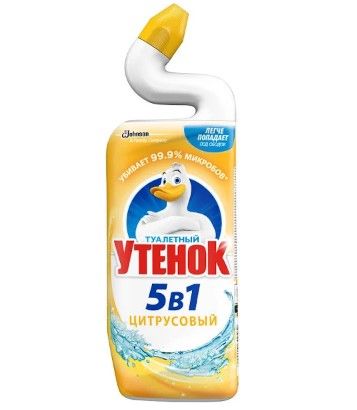 Туалетный Утенок активный чистящее средство для унитаза цитрус 5 в1 900 мл