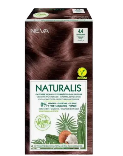 Naturalis стойкая крем краска для волос 4.4 кофейный каштан