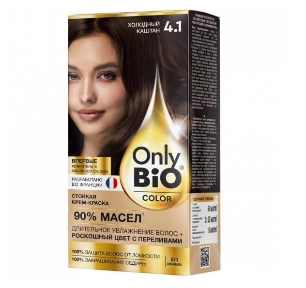 Only Bio Color краска для волос тон 4.1 Холодный каштан