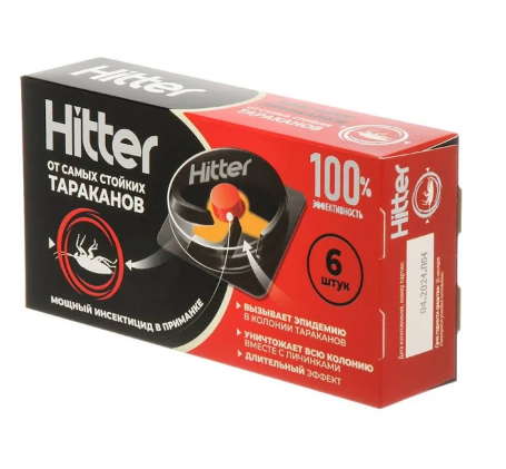 Hitter ловушка от тараканов 6 шт