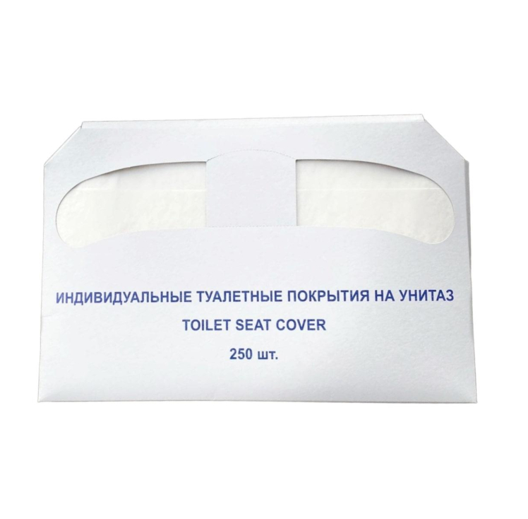 Одноразовые покрытия на унитаз 250 шт/уп 1/2 сложения C-98