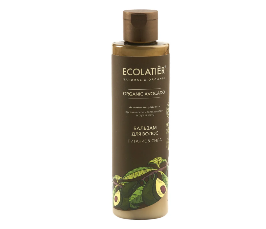 Ecolatier бальзам для волос питание и сила серия organic avocado 250 мл