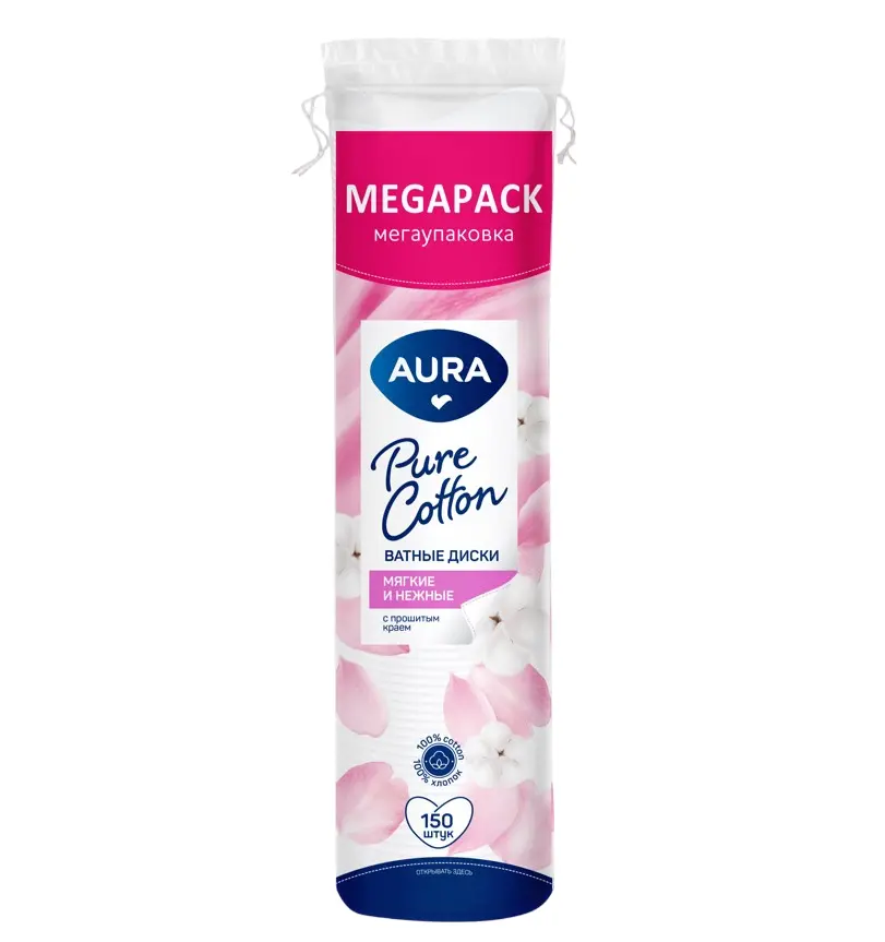 Aura ватные диски 150 шт