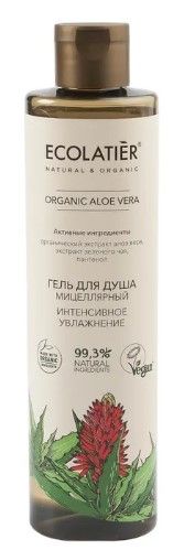 Ecolatier green мицеллярный гель для душа интенсивное увлажнение серия organic aloe vera 250 мл