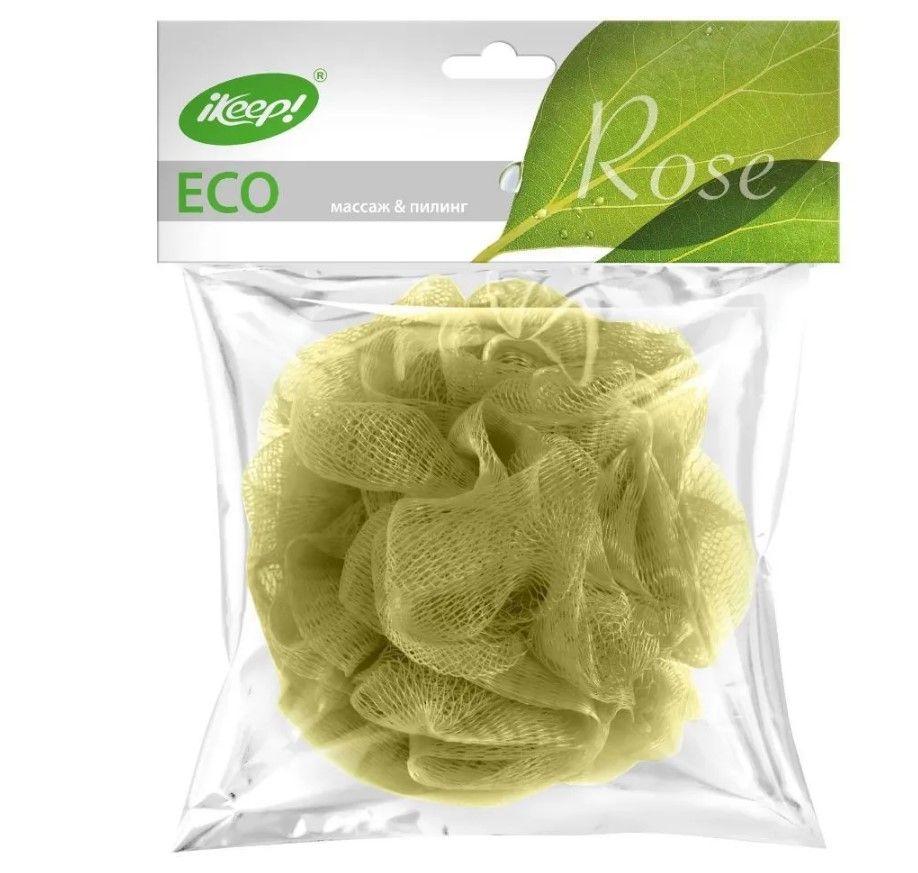 Ikeep мочалка для тела из сетки роза