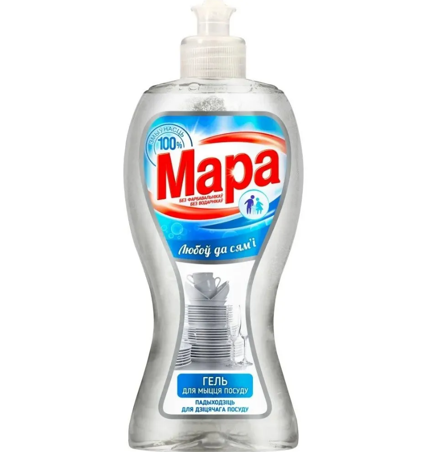 Мара гель для мытья посуды забота о семье 0+ 400 мл