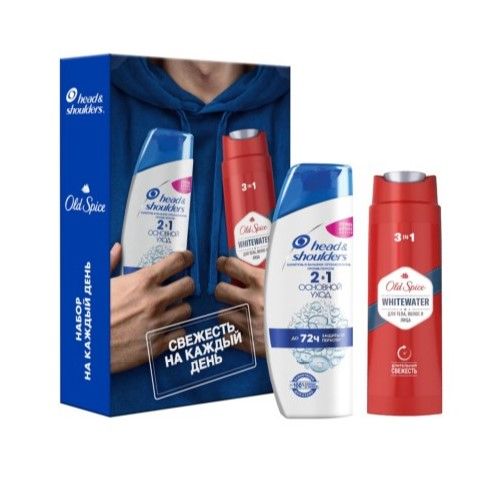 Подарочный набор хэд & шолдерс шампунь 200 мл осн ух 2 в1+гель для душа old spice whitewater 250 мл