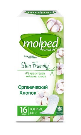 Molped ежедневные прокладки Pure&Soft 16шт