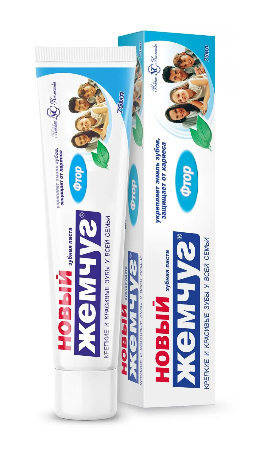 Новый Жемчуг зубная паста фтор 75мл