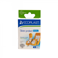 Ecoplast набор тканых пластырей с ионами серебра Silver protect 16шт