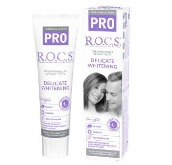 Rocs Pro зубная паста дликатное отбеливание fresh mint 135 гр