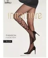 INNAMORE COLLANT колготки  elza  nero 4  микросетка с рисунком бабочки