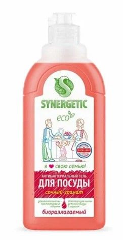 Synergetic средство биоразлагаемое для мытья посуды детских игрушек c ароматом граната 500 мл