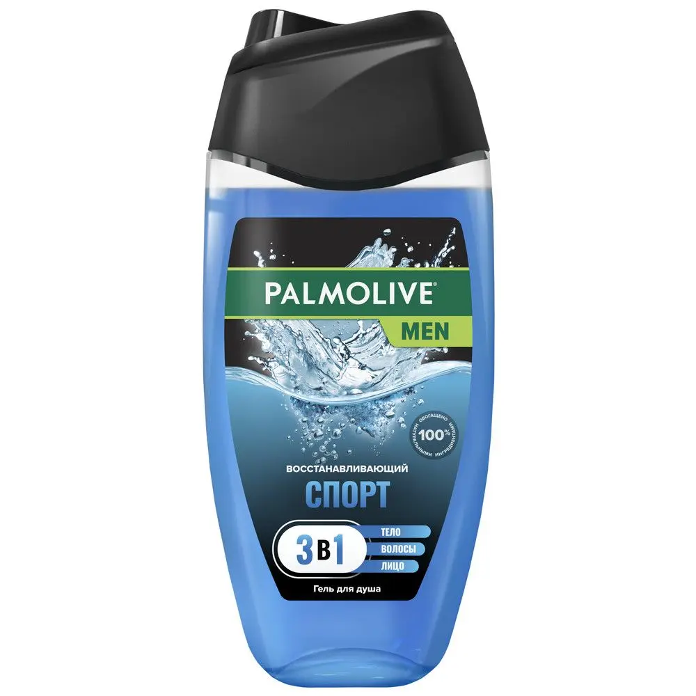 Palmolive Men гель для душа спорт восстанавливающий 3 в 1 для тела волос и лица 250 мл