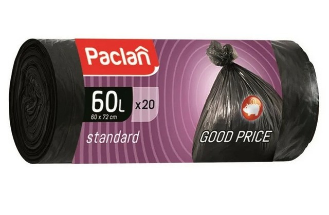 Paclan мешки для мусора Standart 60л 20шт