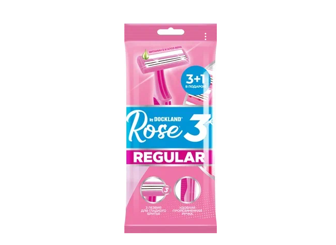 Dockland одноразовая бритва rose regular 3 4 шт