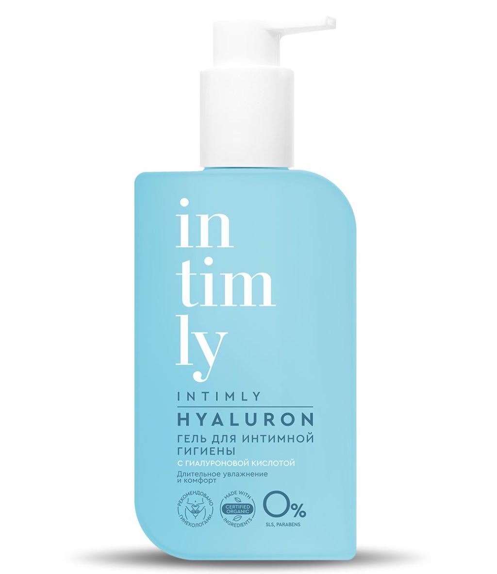 Intimly гель для интимной гигиены c гиалуроновой кислотой длительное увлажнение и комфорт 220 мл