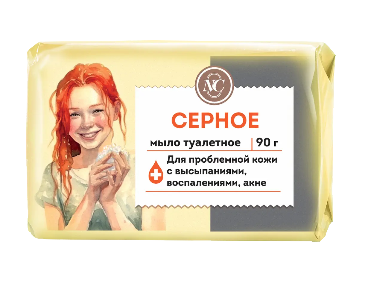 Невская косметика туалетное мыло серное 90г