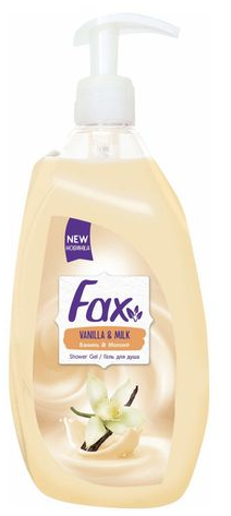Fax гель для душа ваниль молоко 750 мл