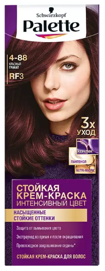 Palette крем краска для волос красный гранат 4.88