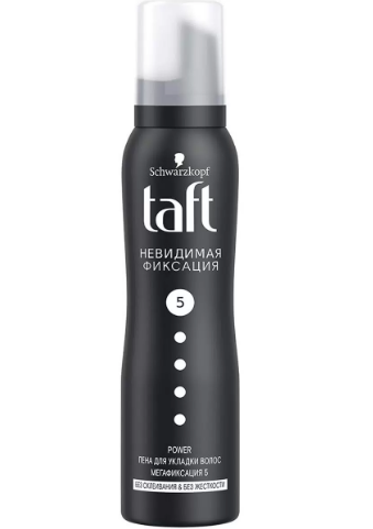 Тафт невидимая фиксация пена максимально сильной фиксации чёрно белый 150 мл
