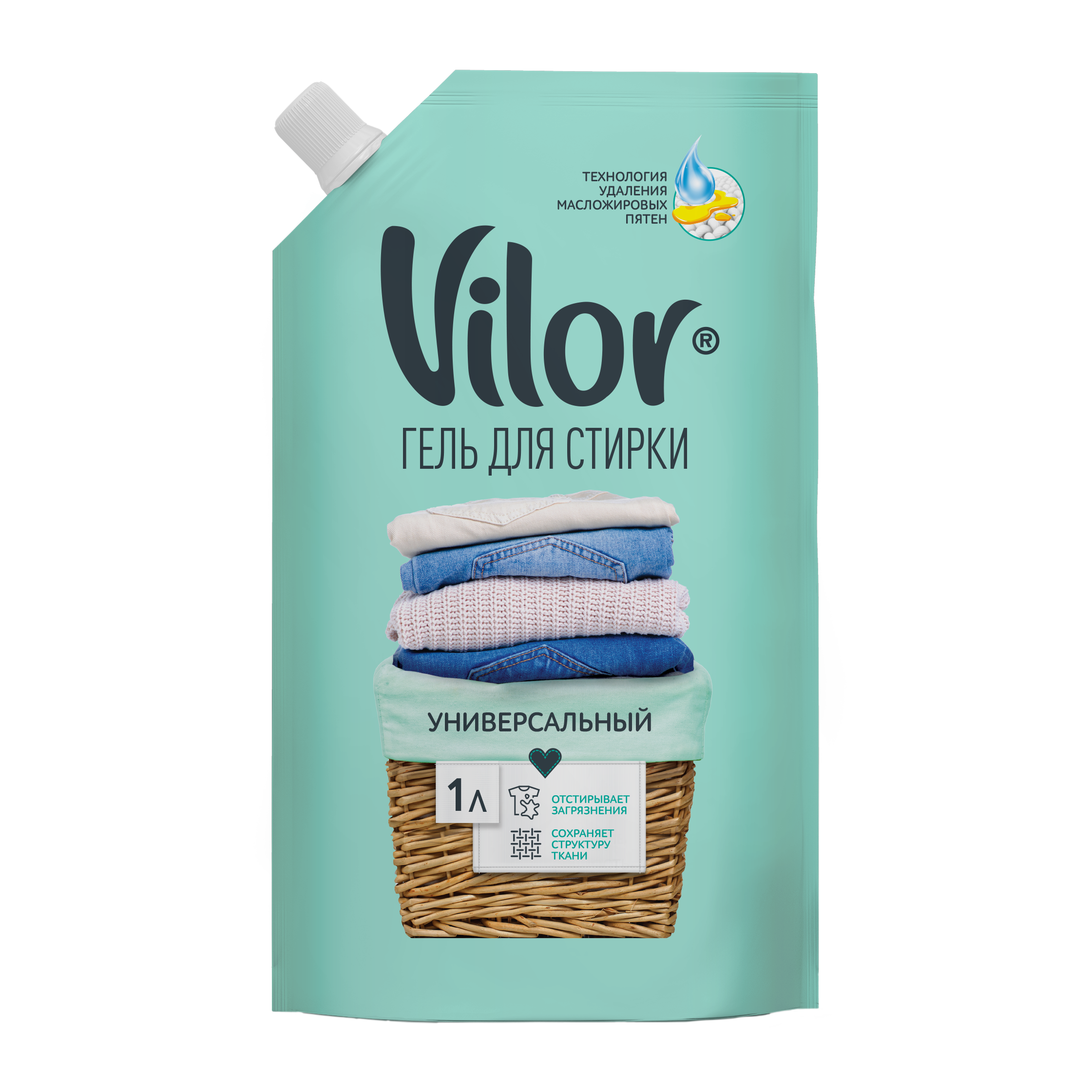 Vilor жидкое ср-во для стирки универсал 1 л дой пак