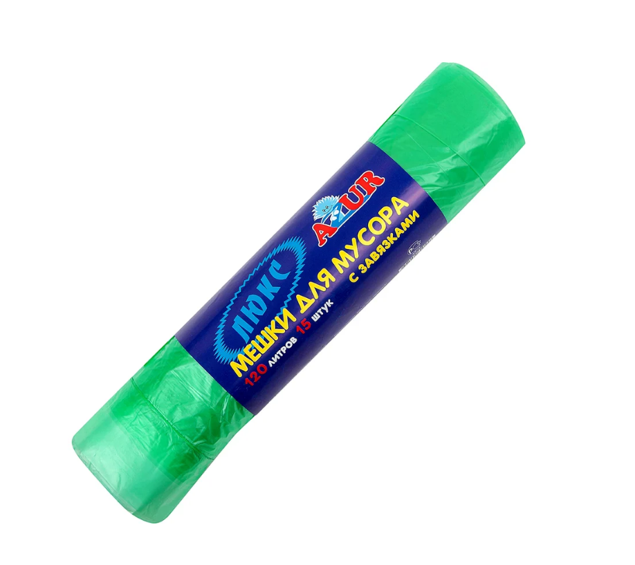 Azur мешки для мусора с тесьмой 120 л 15 шт