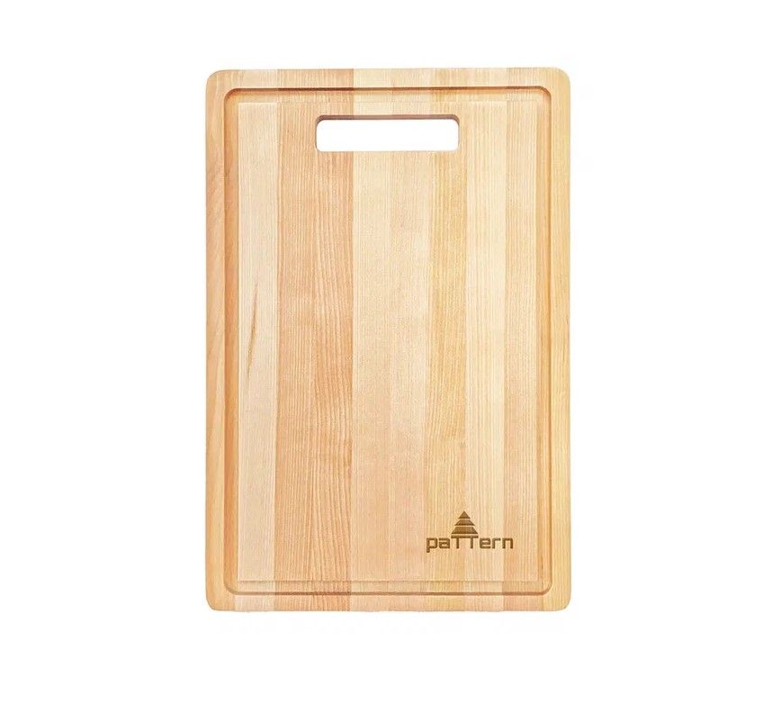 Pattern доска разделочная с желобом 30 х20 х 0.8 см берёза