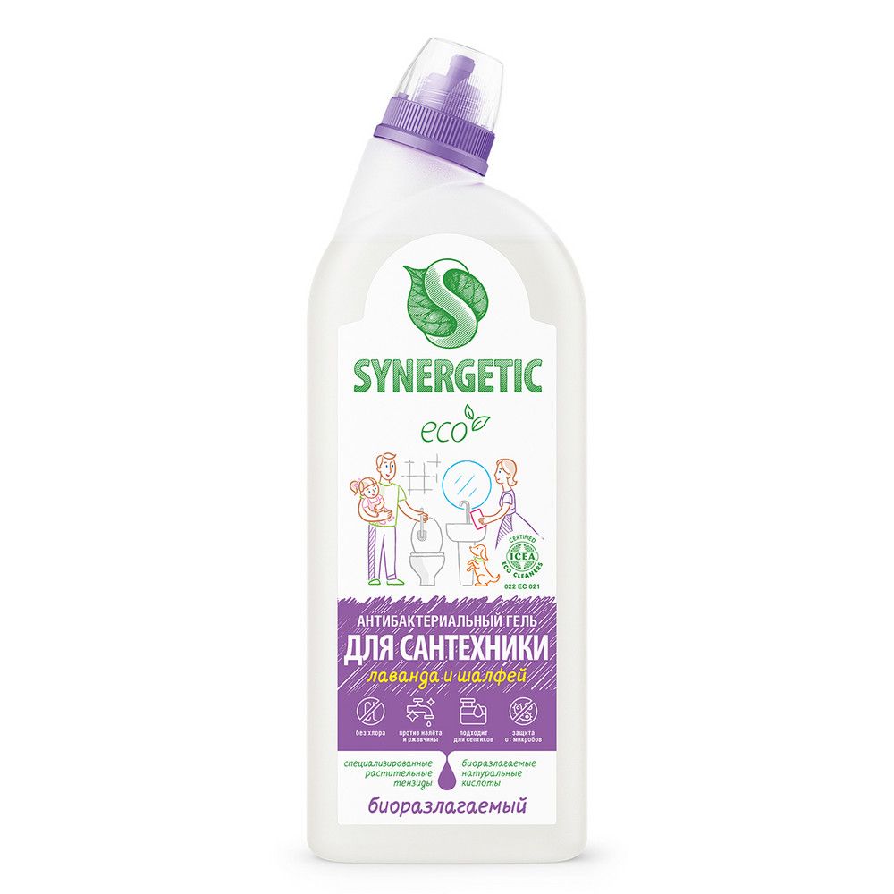 Synergetic средство для сантехники лаванда и шалфей 0,7 л