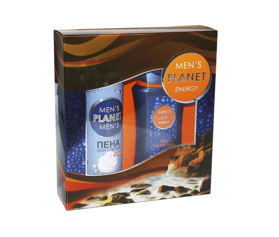 Men s planet energy под набор гель для душа 250  пена для бритья 200 муж
