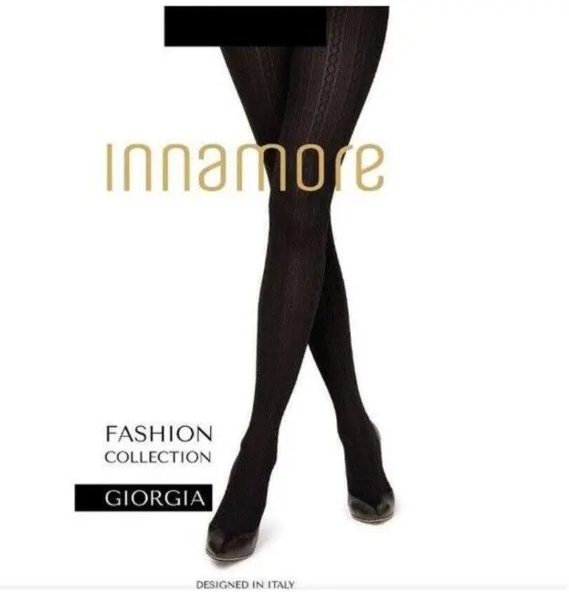 INNAMORE COLLANT колготки 3 теплые с узором косы